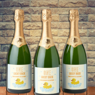 Duck 1st Birthday Sparkling Wine Label