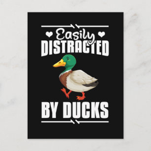 Duck addicted Farm Animal Funny Duck Lover Postcard