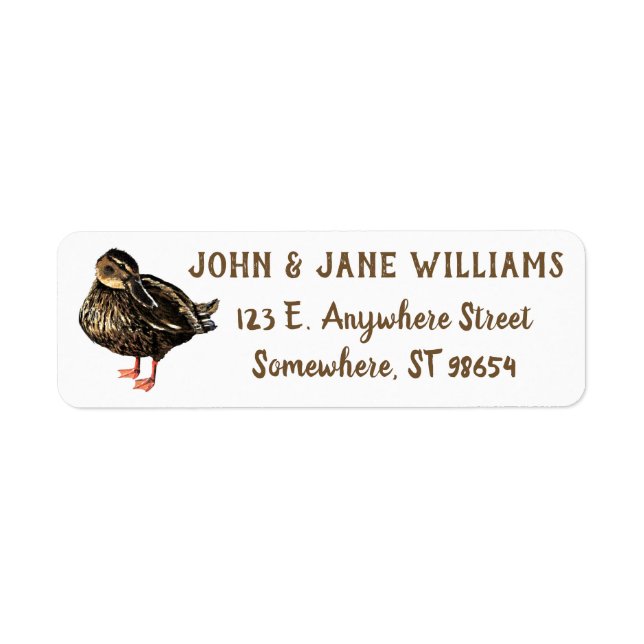 Duck Address Label (Front)