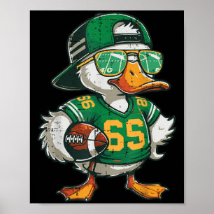 Duck American Football Sungles Cool Srts Men Boys  Poster