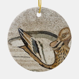 Duck and bird, Nile mosaic, House of the Faun Ceramic Tree Decoration