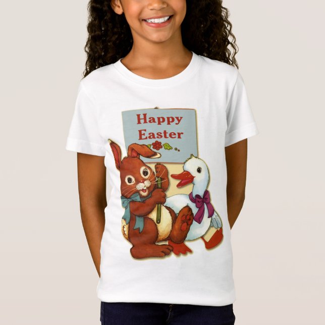 Duck and Bunny Easter T-Shirt (Front)