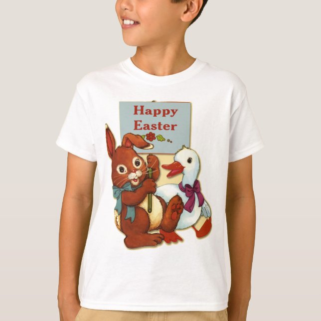 Duck and Bunny Easter T-Shirt (Front)