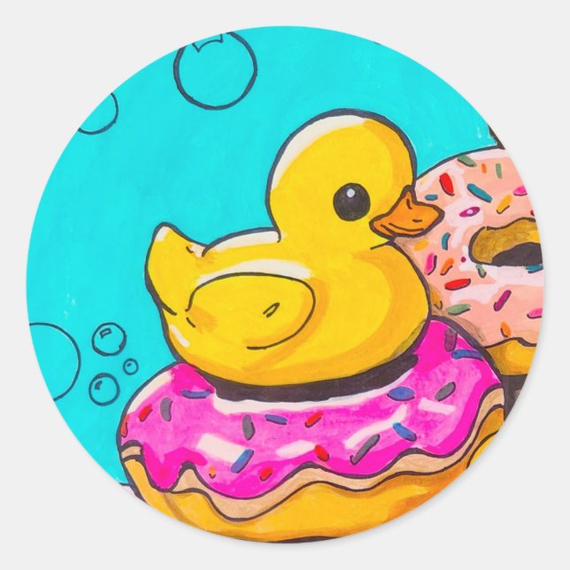 Duck and Doughnut Stickers (Front)