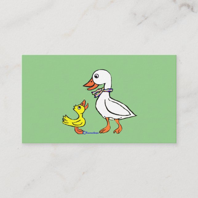 Duck and Goose Quacking whose minding the store Business Card (Front)