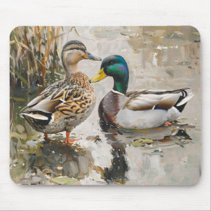 Duck and Mallard Wildlife Painting Mouse Mat