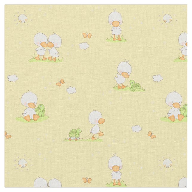 Duck and Turtle Fabric (Close Up)