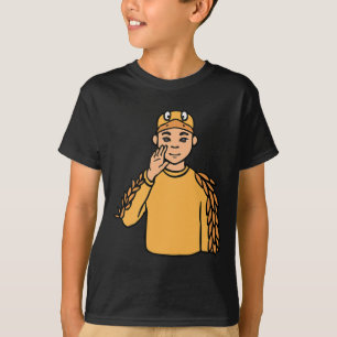 Duck Animal ASL Hand Gesture Deaf Hearing Loss Awa T-Shirt