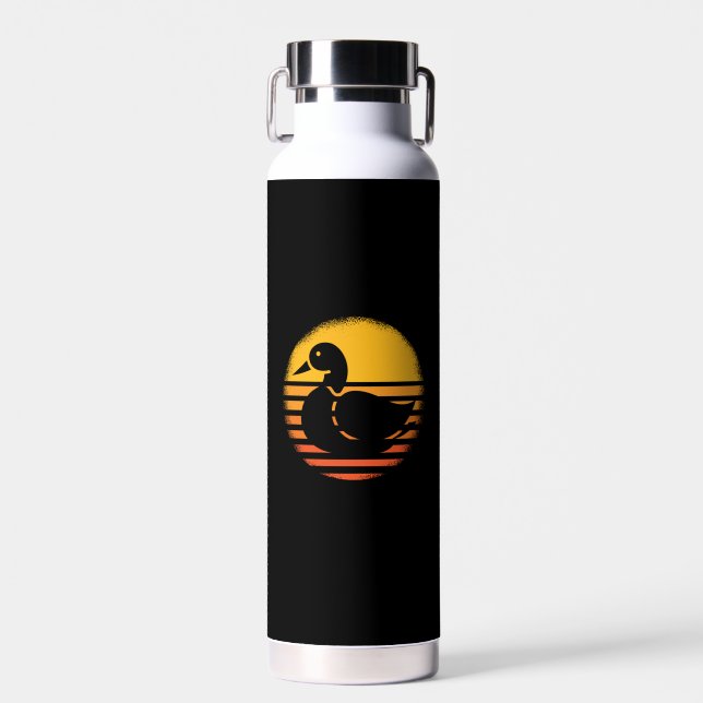 Duck Animal Retro Water Bottle (Front)