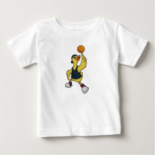Duck as Baskeball player with Basketball Baby T-Shirt