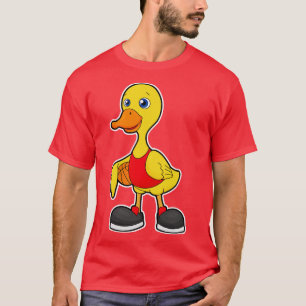 Duck as Basketball player with Basketball T-Shirt