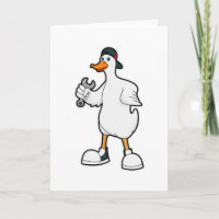 Duck as Craftsman with Tool & Cap