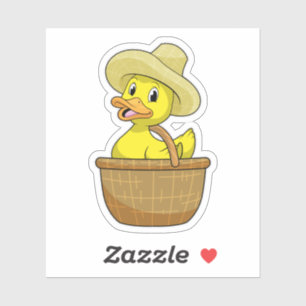 Duck as Farmer with Basket