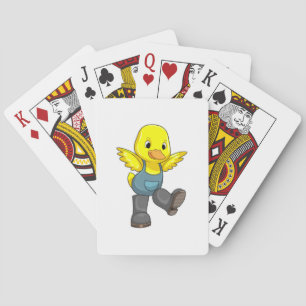 Duck as Farmer with Boots Playing Cards