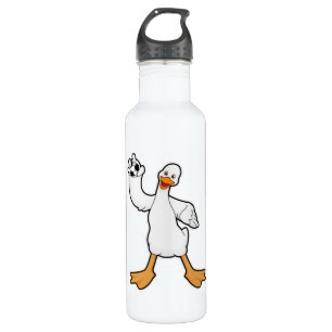 Duck as Handball player with Handball 710 Ml Water Bottle