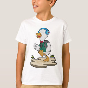 Duck as Hiker with Backpack T-Shirt