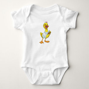 Duck as Nurse with Heart Baby Bodysuit