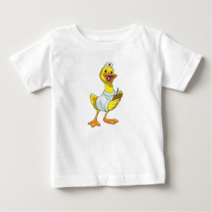 Duck as Nurse with Heart Baby T-Shirt
