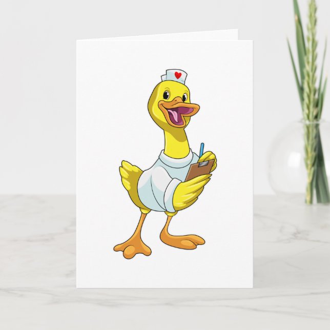 Duck as Nurse with Heart Card (Front)