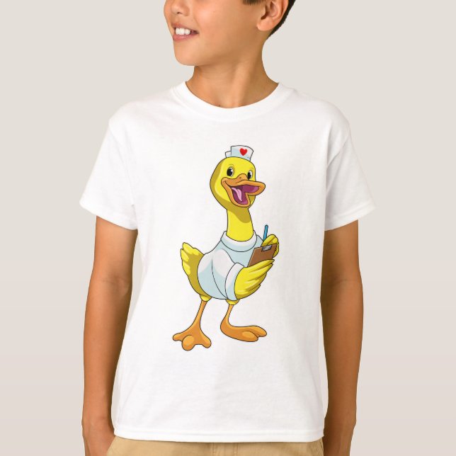 Duck as Nurse with Heart T-Shirt (Front)