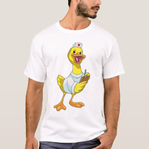 Duck as Nurse with Heart T-Shirt