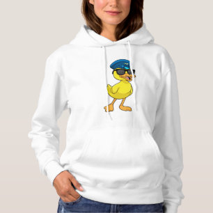 Duck as Pilot with Pilot hat Hoodie