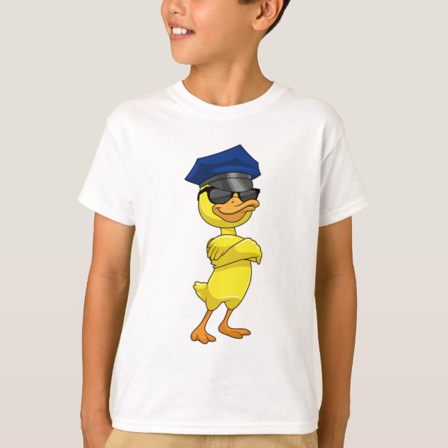 Duck as Police officer with Police cap T-Shirt (Front)