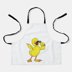 Duck as Singer with Microphone Apron