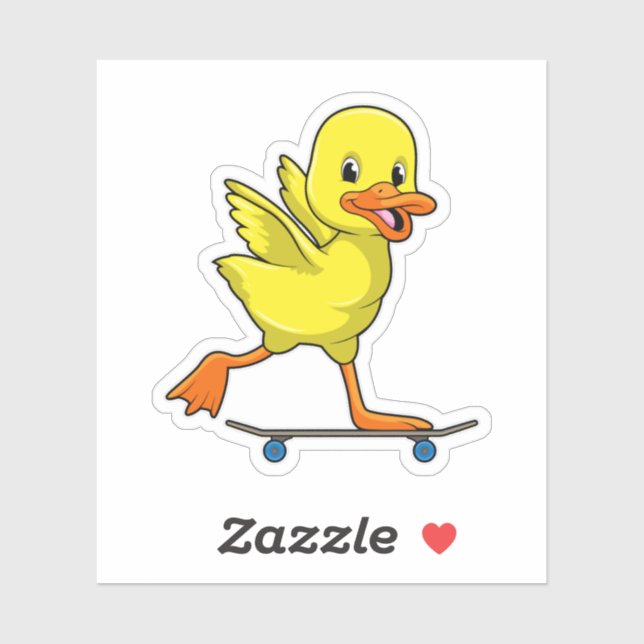 Duck as Skater with Skateboard (Sheet)