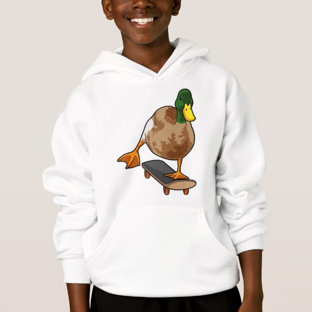 Duck as Skater with Skateboard (Front)