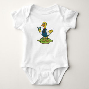 Duck as Teacher with Book Baby Bodysuit