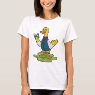Duck as Teacher with Book T-Shirt