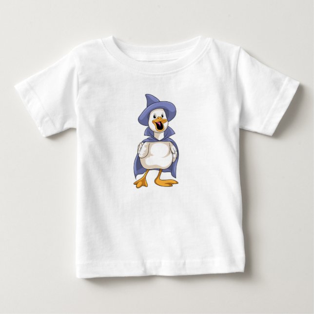 Duck as Witch with Hat Baby T-Shirt (Front)