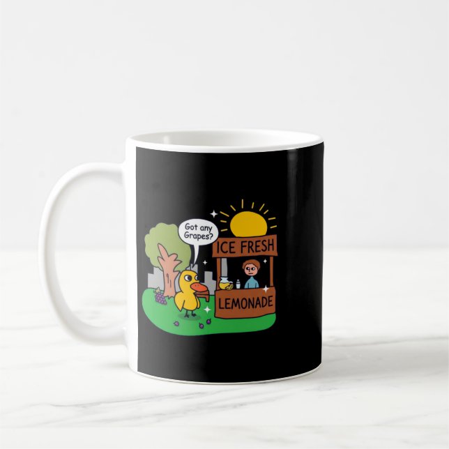 Duck Asks For Grapes Lemonade Stand Coffee Mug (Left)
