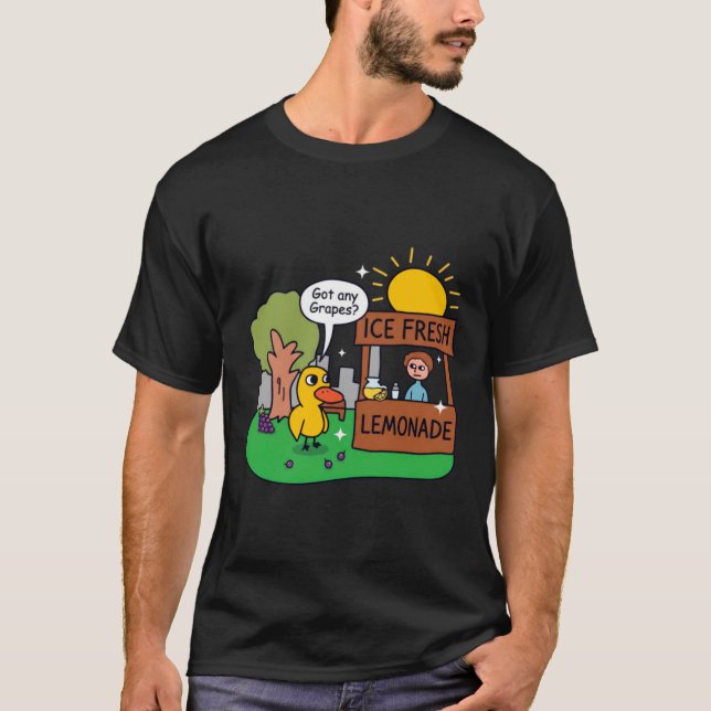 Duck Asks For Grapes Lemonade Stand T-Shirt (Front)