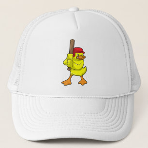 Duck at Baseball with Baseball bat & Cap