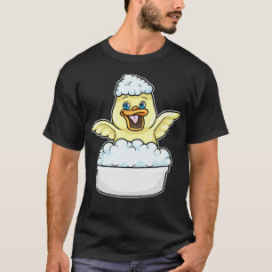 Duck at Bathing in Bathtub with Foam T-Shirt