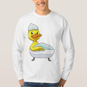 Duck at Bathing with Bathtub & Foam T-Shirt