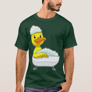 Duck at Bathing with Bathtub Foam T-Shirt