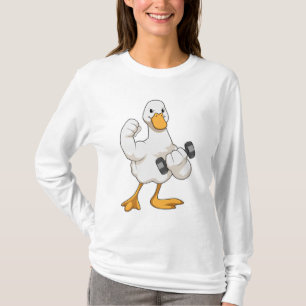 Duck at Bodybuilding with Dumbbell T-Shirt