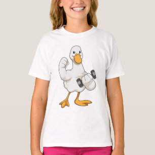 Duck at Bodybuilding with Dumbbell T-Shirt