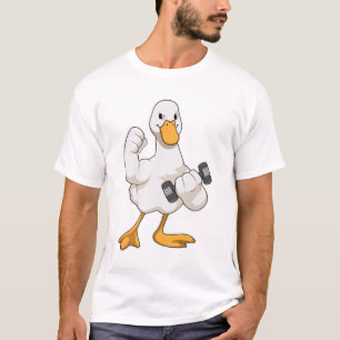 Duck at Bodybuilding with Dumbbell T-Shirt
