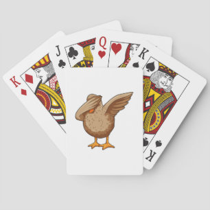Duck at Hip Hop Dance Dab Playing Cards