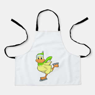Duck at Ice skating with Ice skates Apron