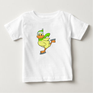 Duck at Ice skating with Ice skates Baby T-Shirt