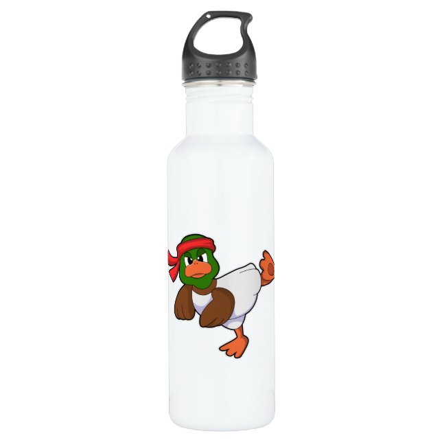Duck at Martial arts Karate 710 Ml Water Bottle (Front)