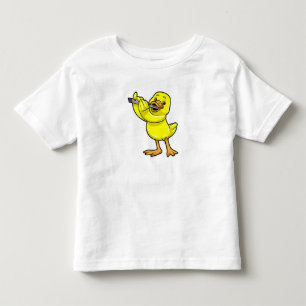 Duck at Music with Flute Toddler T-Shirt