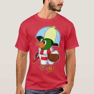 Duck at Raining with Umbrella 1 T-Shirt