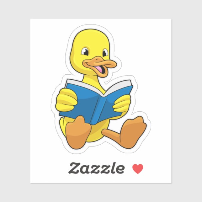 Duck at Reading with Book (Sheet)