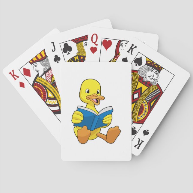 Duck at Reading with Book Playing Cards (Back)